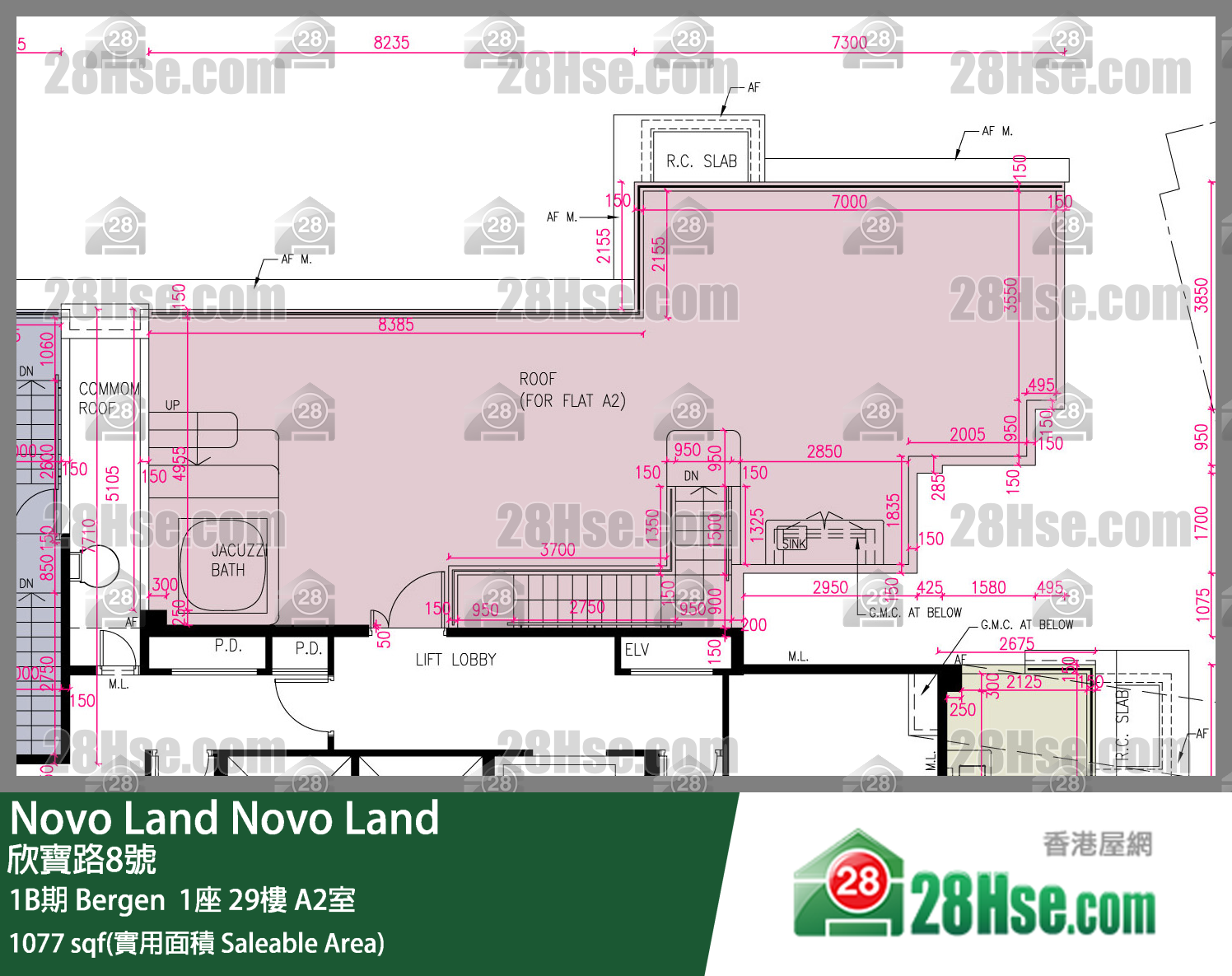 Novo Land,  Flat A2, 29/f, Bergen Tower 1, Phase 1b FloorPlan