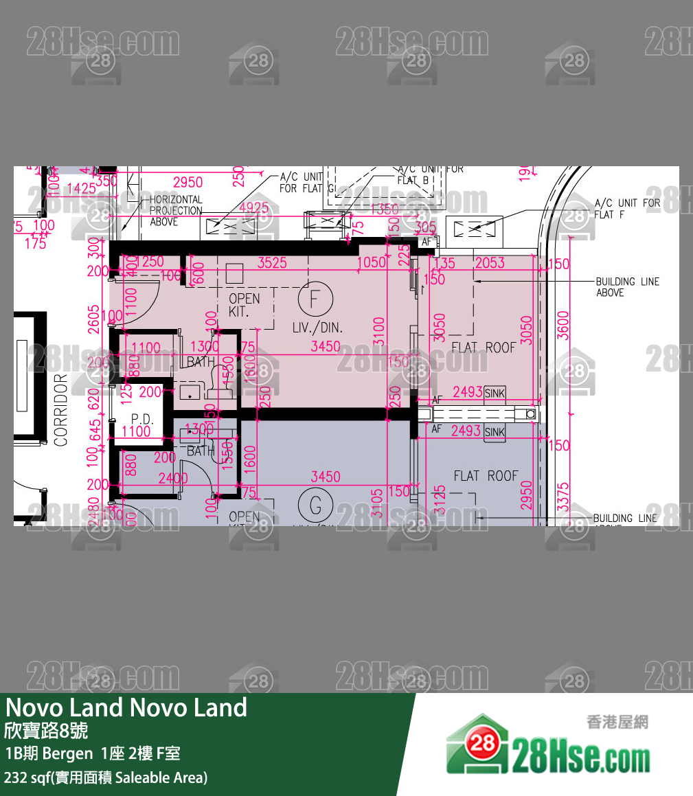 Novo Land, Flat F, 2/F, Bergen Tower 1 FloorPlan