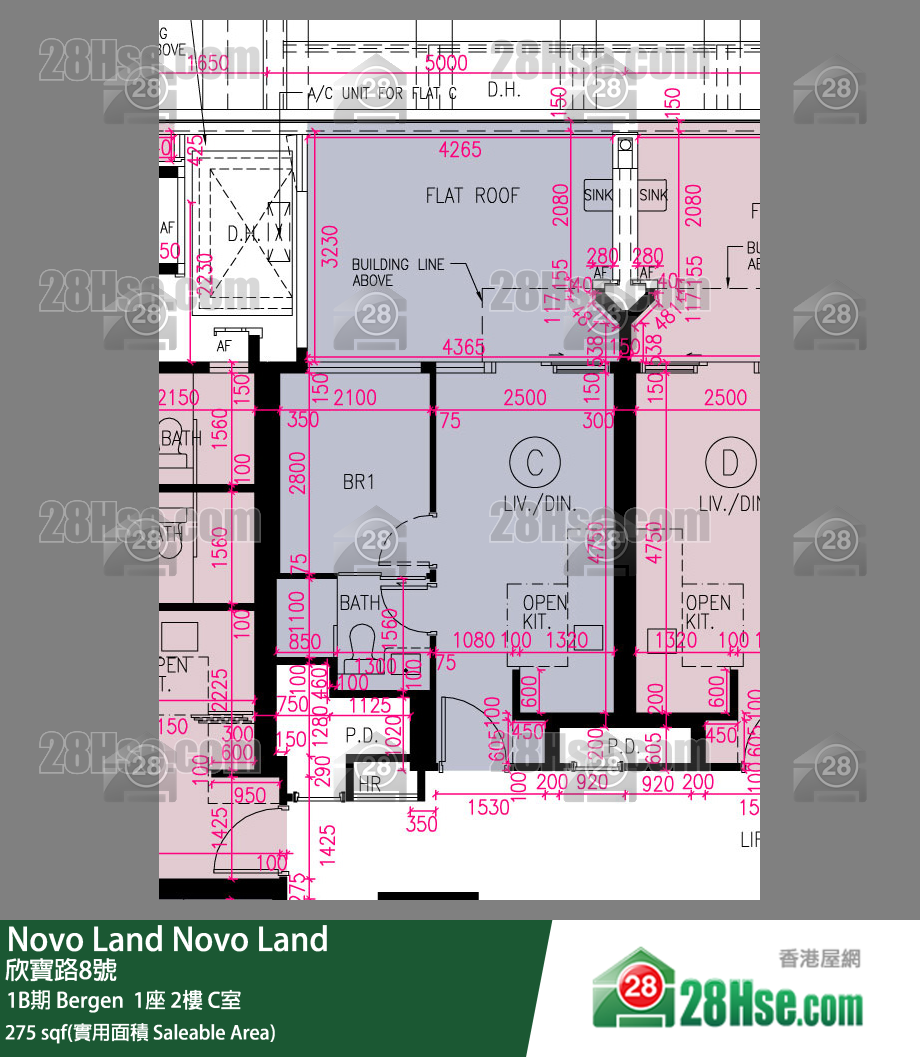 Novo Land 1B期 Bergen  1座 2楼 C室 平面图