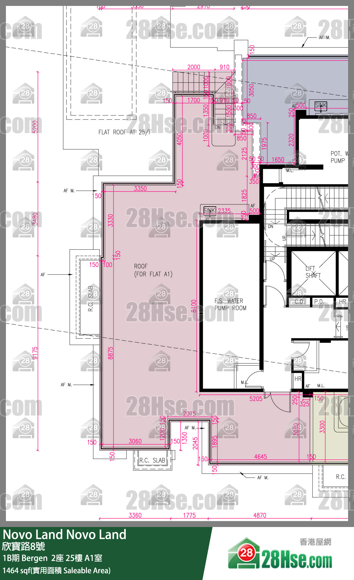 Novo Land,  Flat A1, 25/f, Bergen Tower 2, Phase 1b FloorPlan