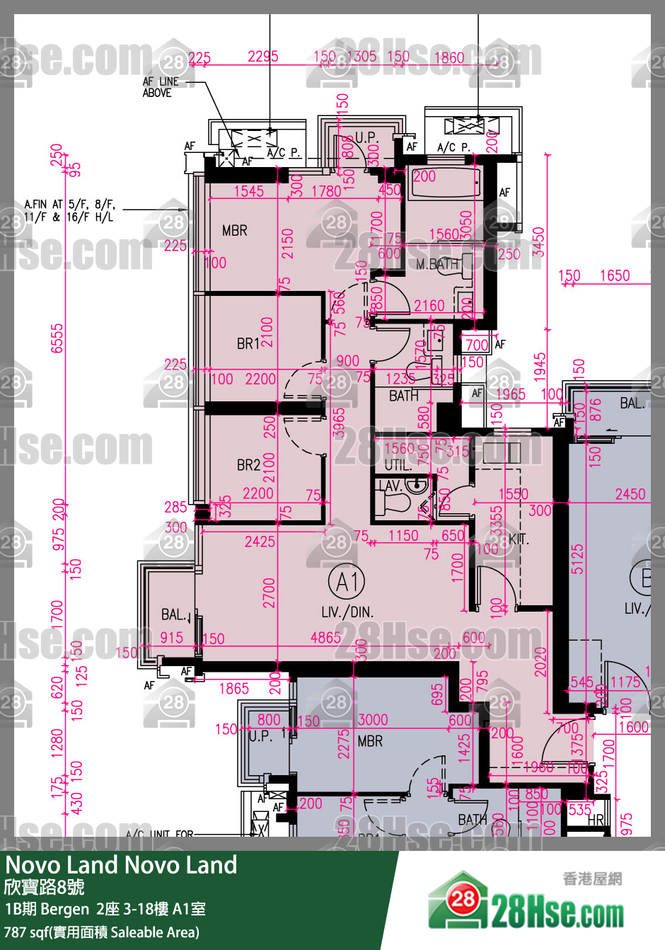 Novo Land, Flat A1, 17/F, Bergen Tower 2 FloorPlan
