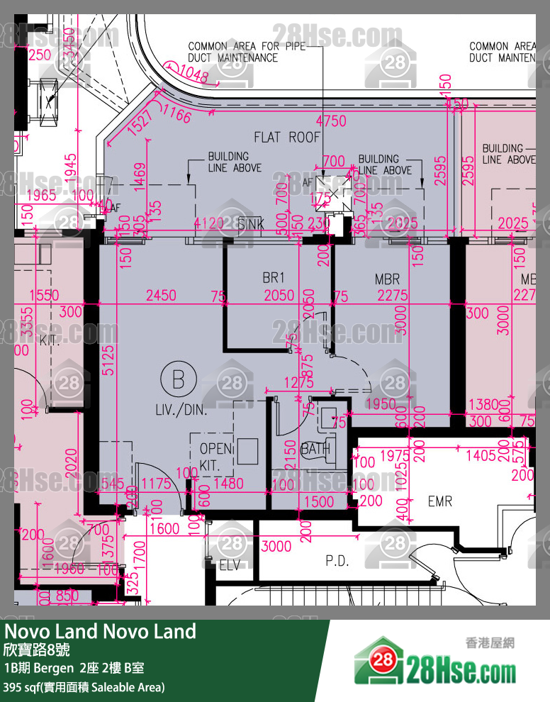 Novo Land, Flat B, 2/F, Bergen Tower 2 FloorPlan