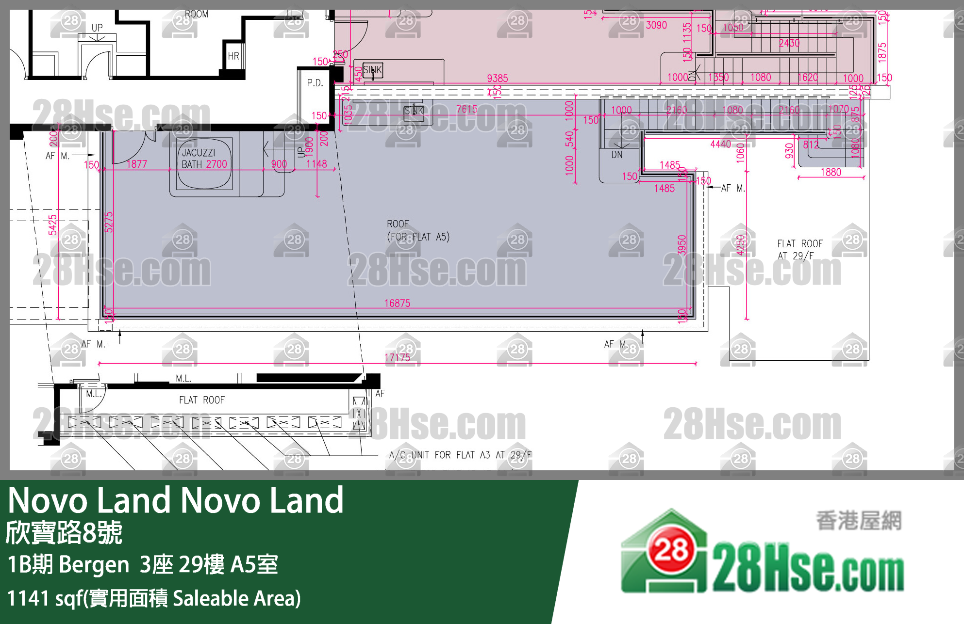 Novo Land,  Flat A5, 29/f, Bergen Tower 3, Phase 1b FloorPlan