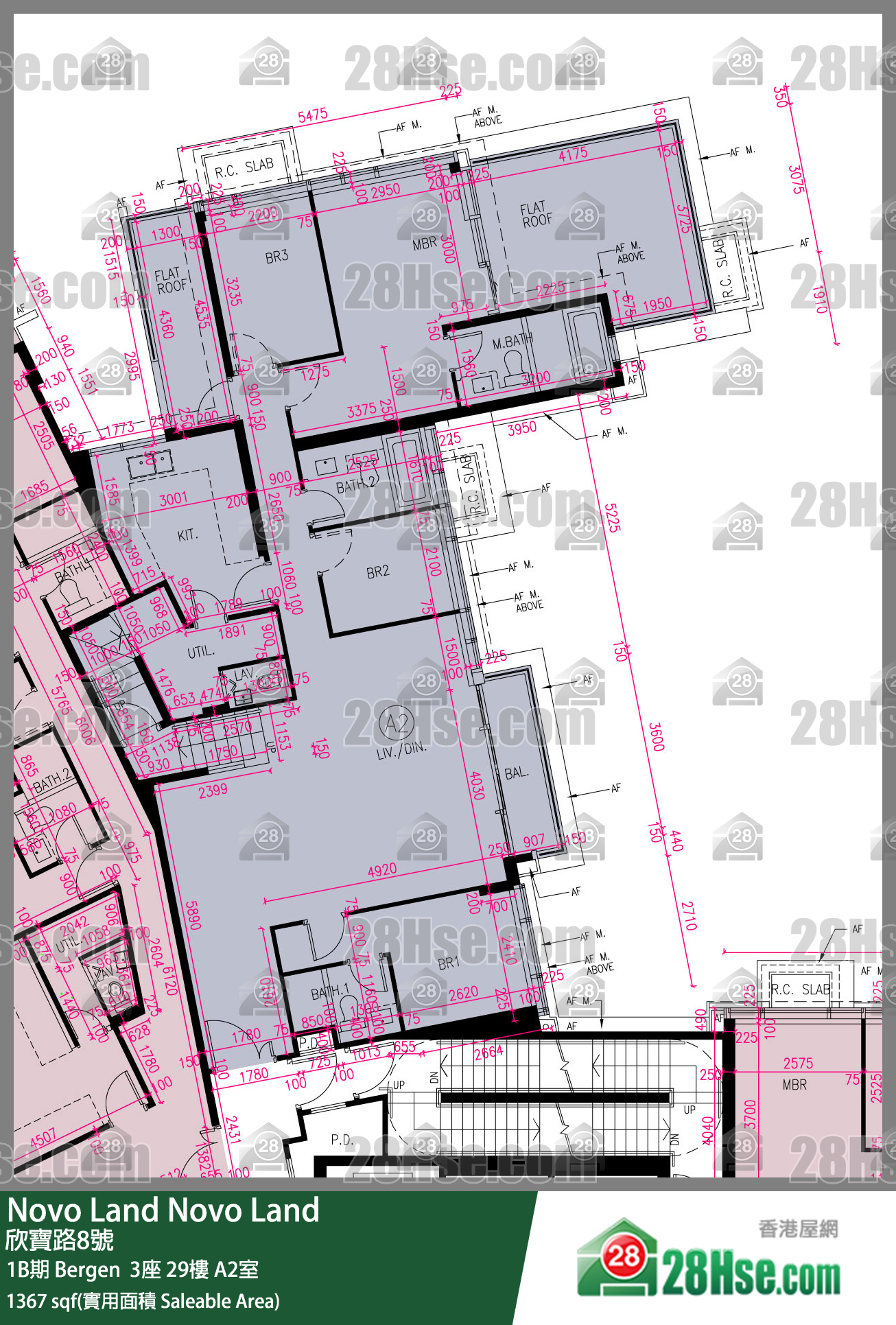 Novo Land, Flat A2, 29/F, Bergen Tower 3 FloorPlan