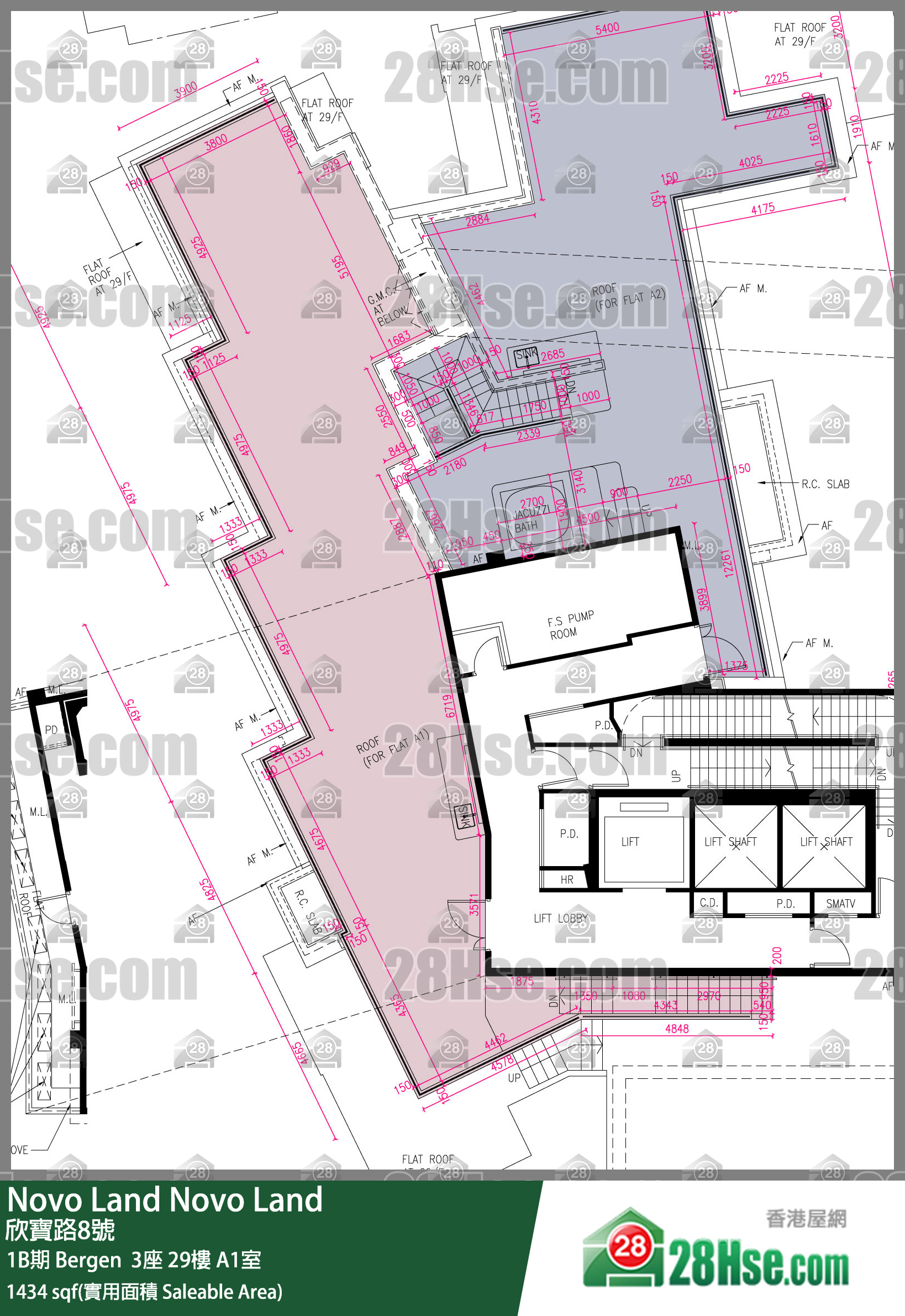 Novo Land,  Flat A1, 29/f, Bergen Tower 3, Phase 1b FloorPlan