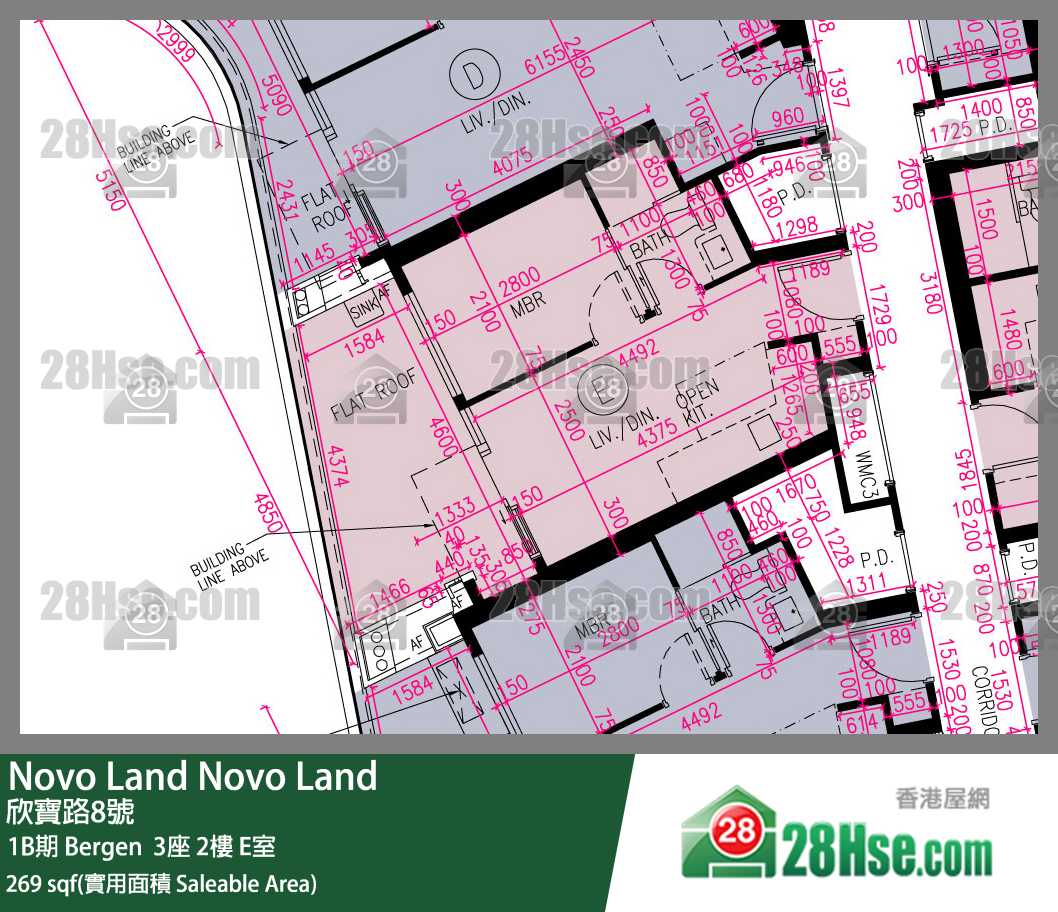 Novo Land, Flat E, 2/F, Bergen Tower 3 FloorPlan