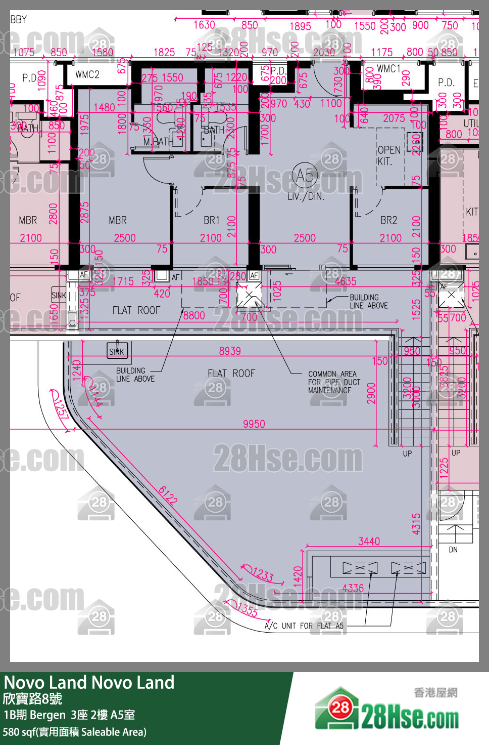 Novo Land 1B期Bergen  3座2楼 A5室 平面图