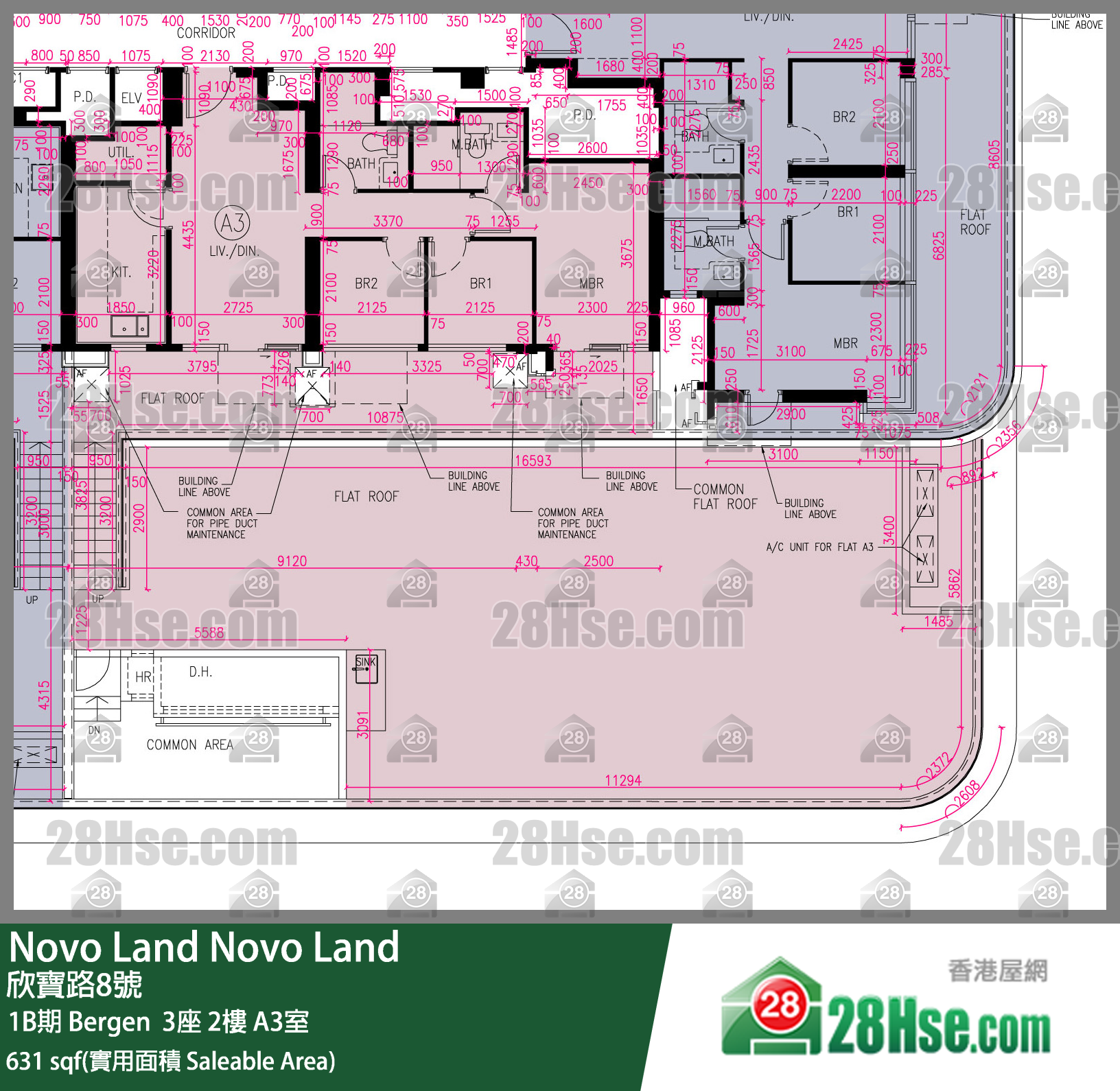 Novo Land 1B期Bergen  3座2楼 A3室 平面图