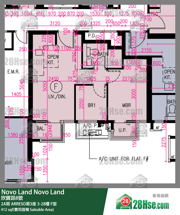 Novo Land,  Flat F, 20/f, Arreso Tower 3, Phase 2a FloorPlan