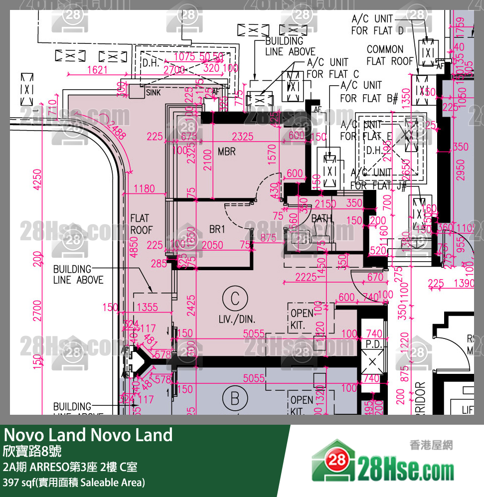 Novo Land 2A期ARRESO第3座2樓 C室 平面圖