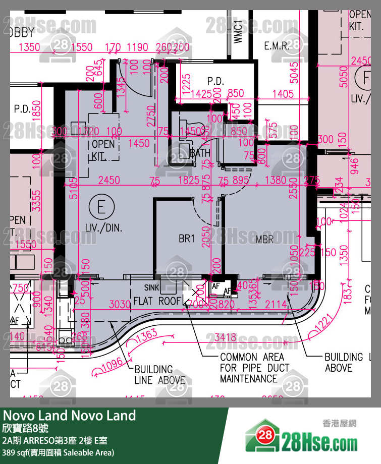 Novo Land, Flat E, 2/F, Arreso Tower 3 FloorPlan