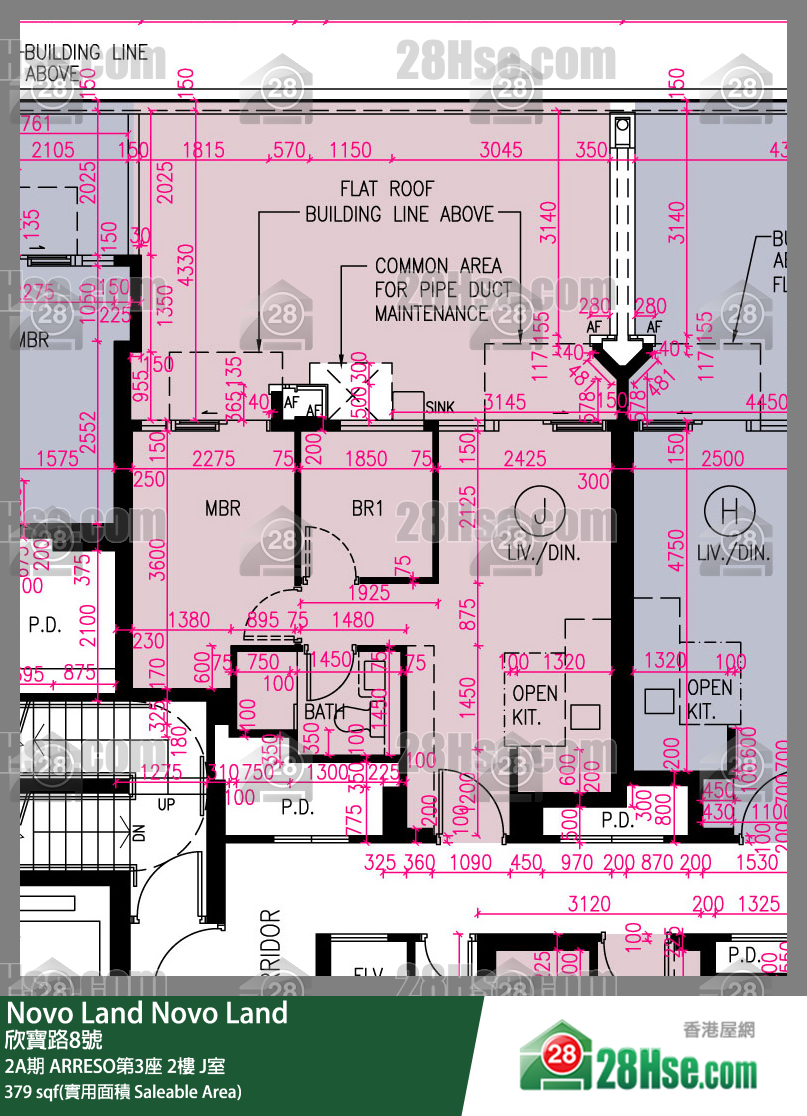 Novo Land,  Flat J, 2/f, Arreso Tower 3, Phase 2a FloorPlan