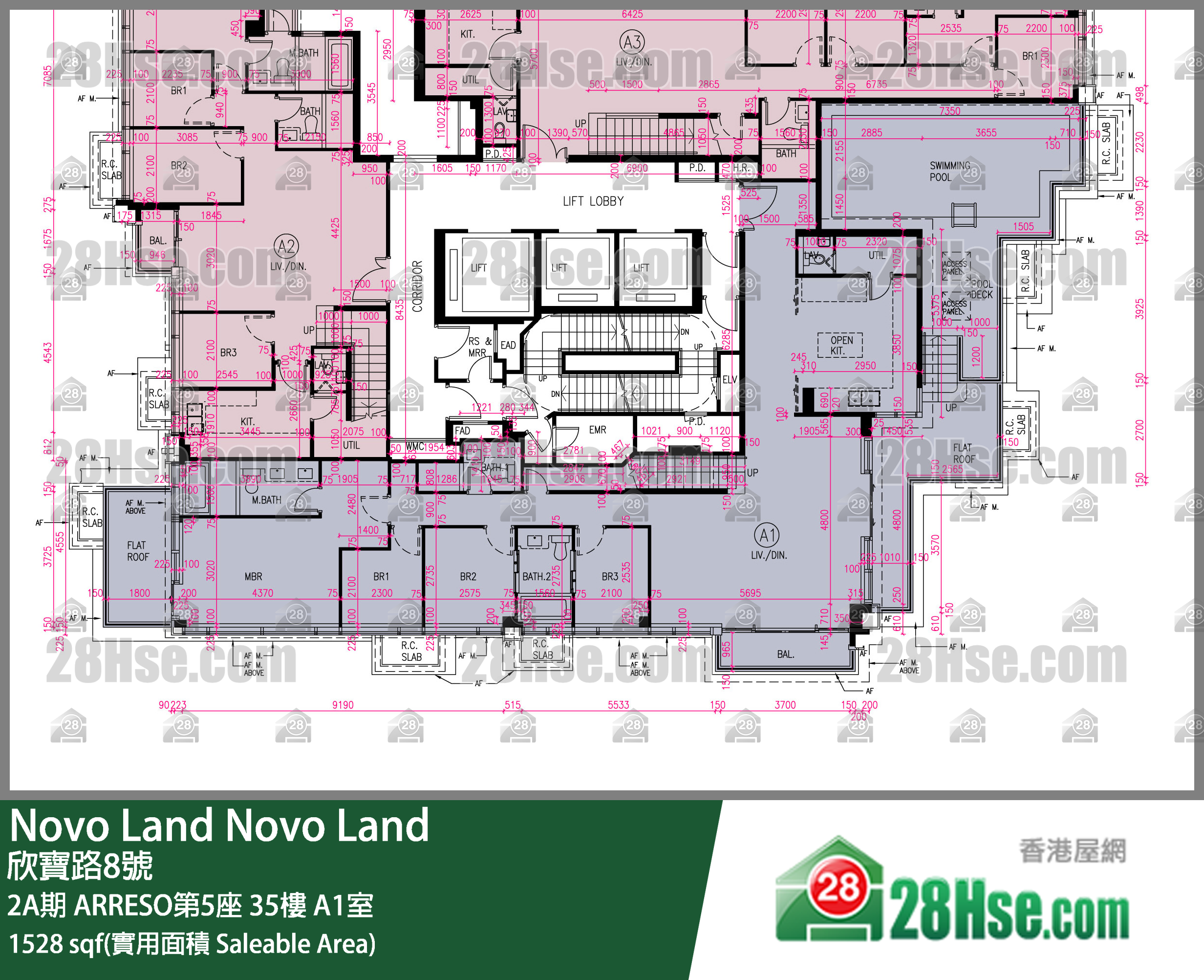 Novo Land,  Flat A1, 35/f, Arreso Tower 5, Phase 2a FloorPlan