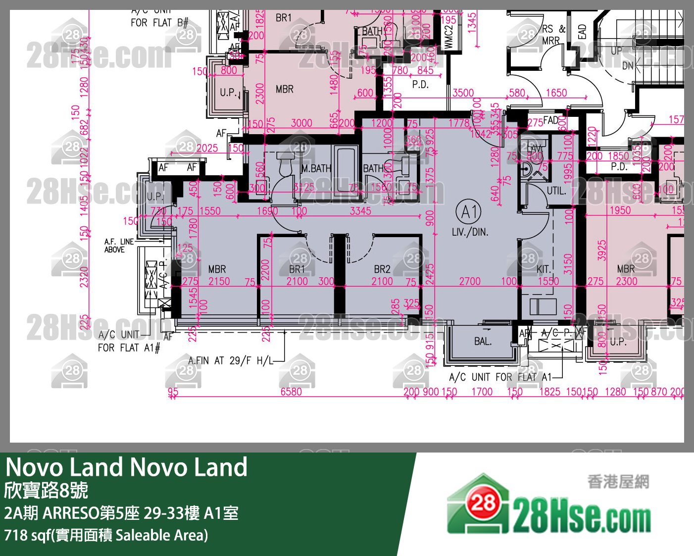 Novo Land,  Flat A1, 29/f, Arreso Tower 5, Phase 2a FloorPlan