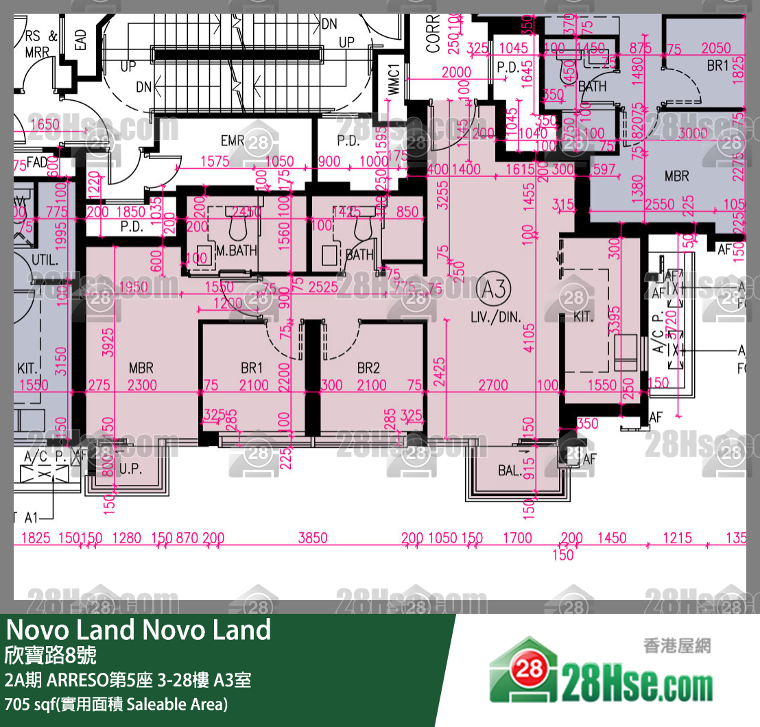 Novo Land, Flat A3, 22/F, Arreso Tower 5 FloorPlan