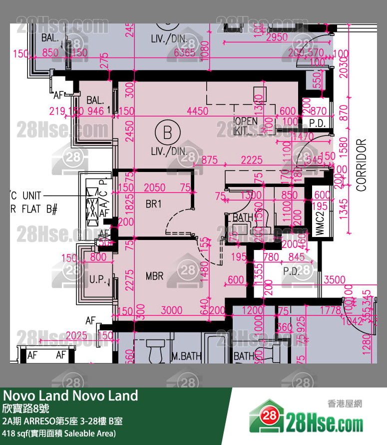 Novo Land, Flat B, 3/F, Arreso Tower 5 FloorPlan