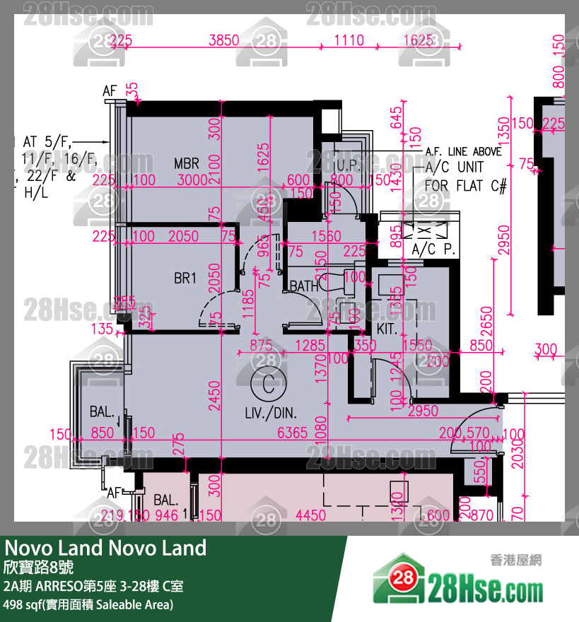 Novo Land, Flat C, 22/F, Arreso Tower 5 FloorPlan