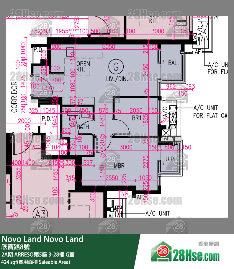 Novo Land, Flat G, 23/F, Arreso Tower 5 FloorPlan