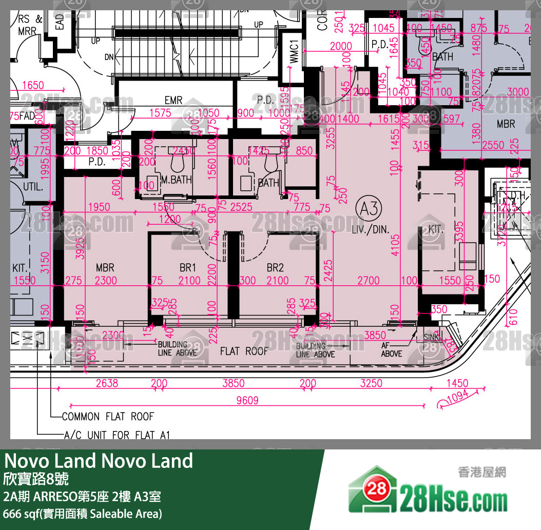 Novo Land,  Flat A3, 2/f, Arreso Tower 5, Phase 2a FloorPlan
