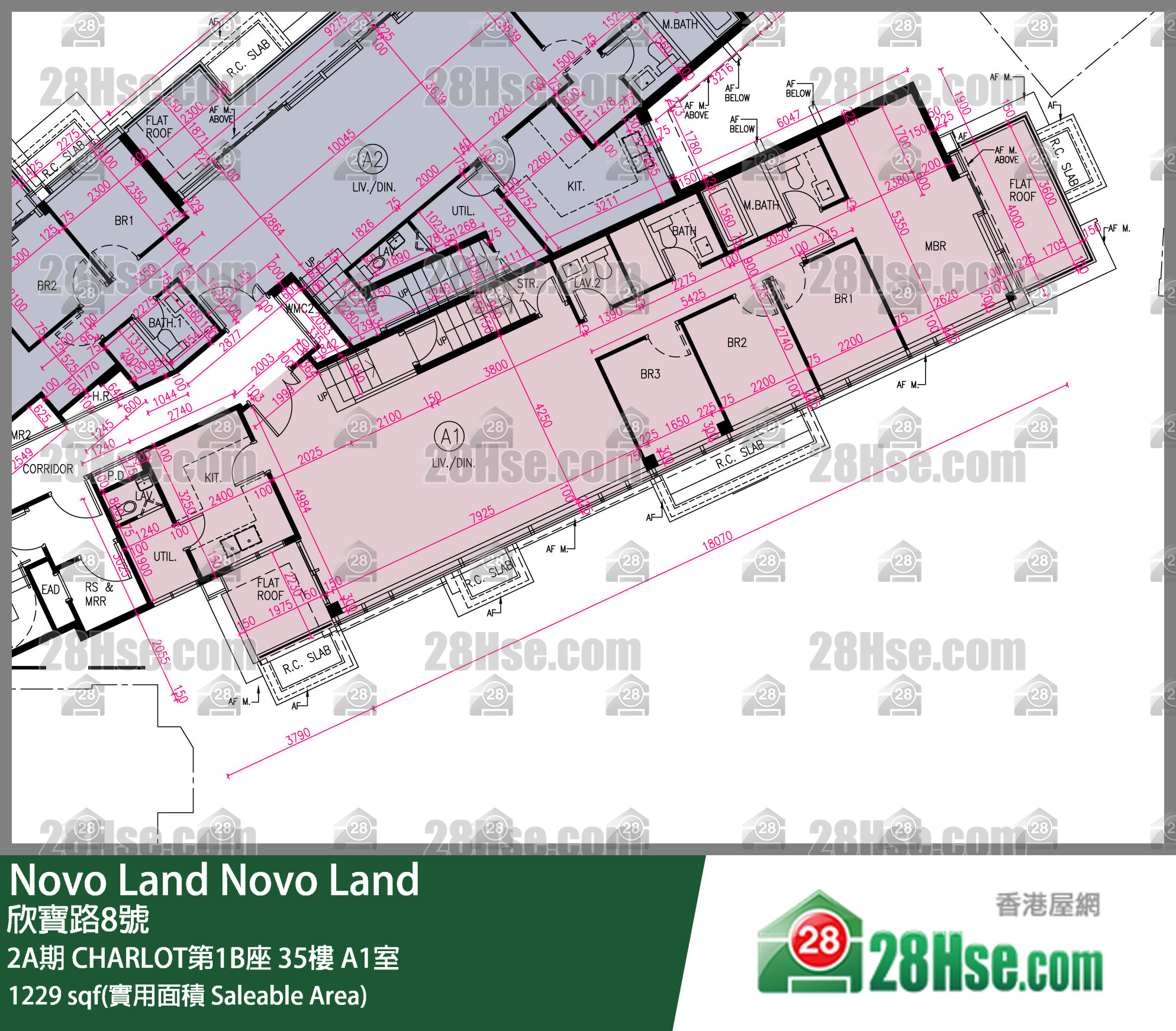 Novo Land 2A期CHARLOT第1B座35楼 A1室 平面图