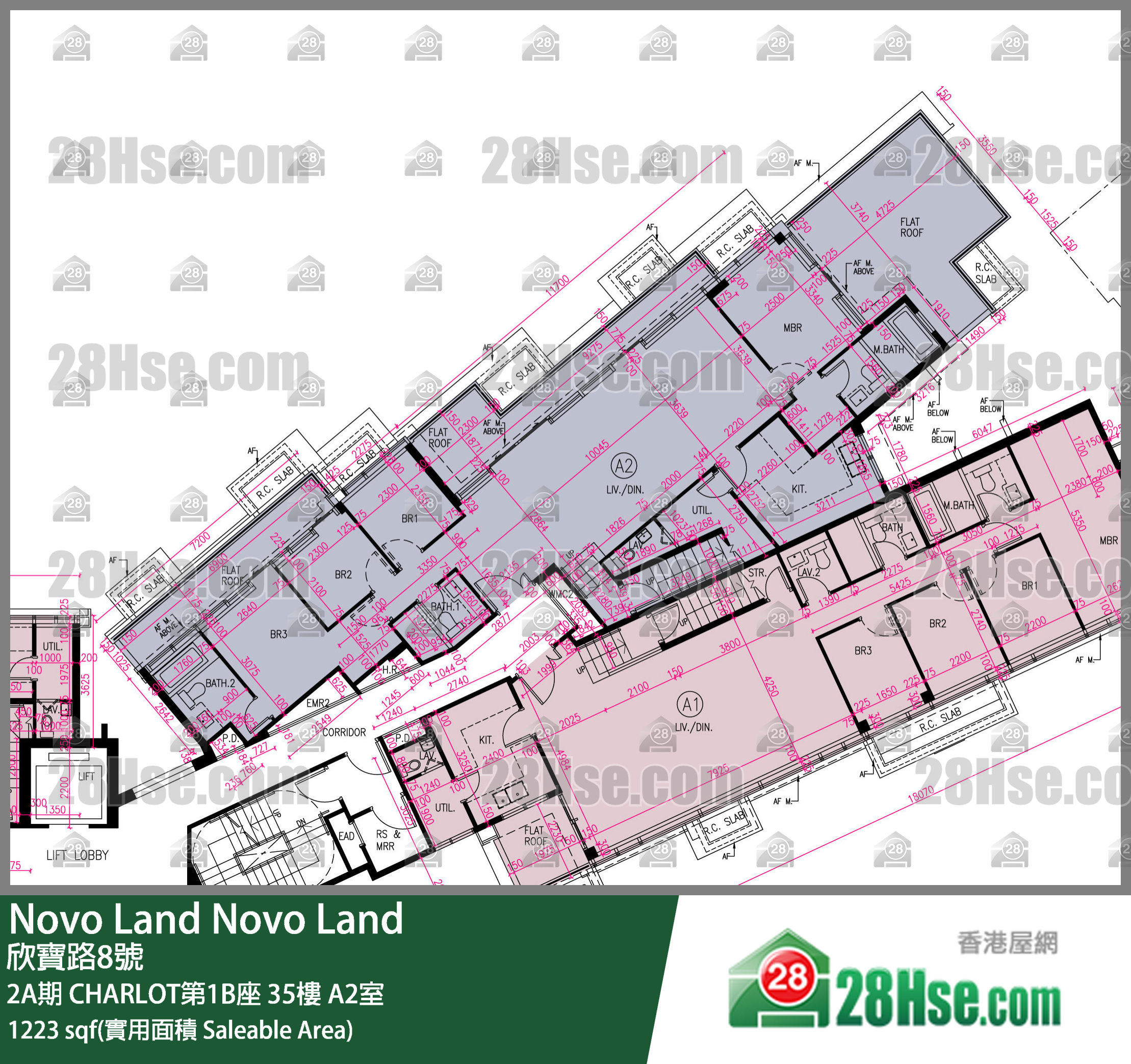 Novo Land 2A期CHARLOT第1B座35楼 A2室 平面图