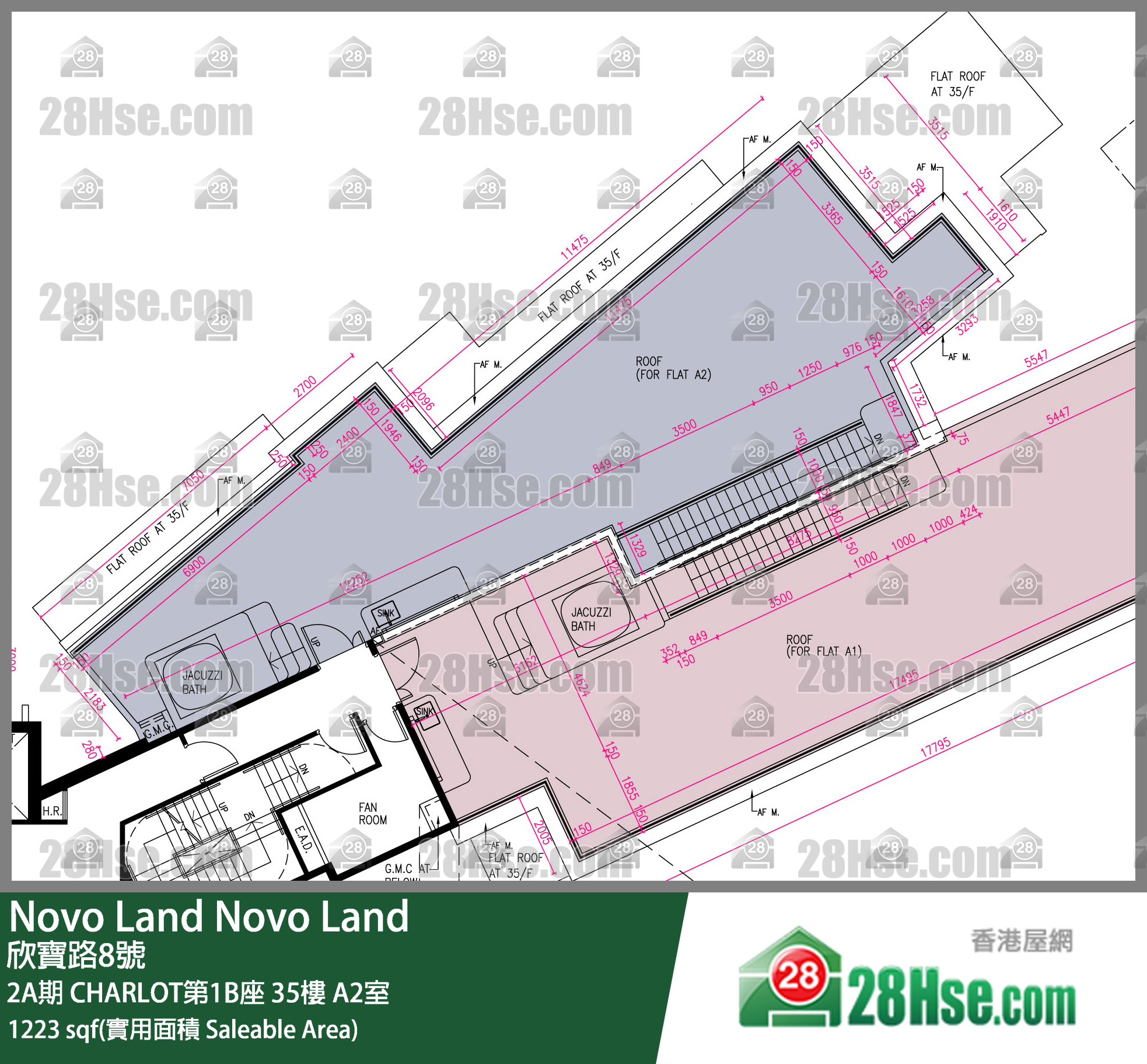 Novo Land 2A期CHARLOT第1B座35楼 A2室 平面图