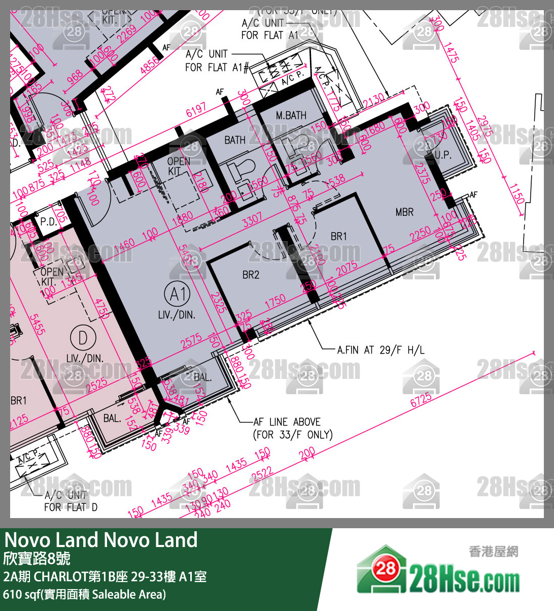 Novo Land,  Flat A1, 31/f, Charlot Tower 1b, Phase 2a FloorPlan