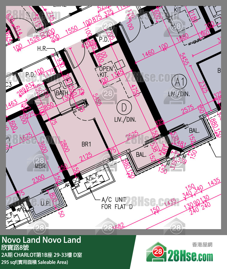 Novo Land, Flat D, 29/F, Charlot Tower 1b FloorPlan