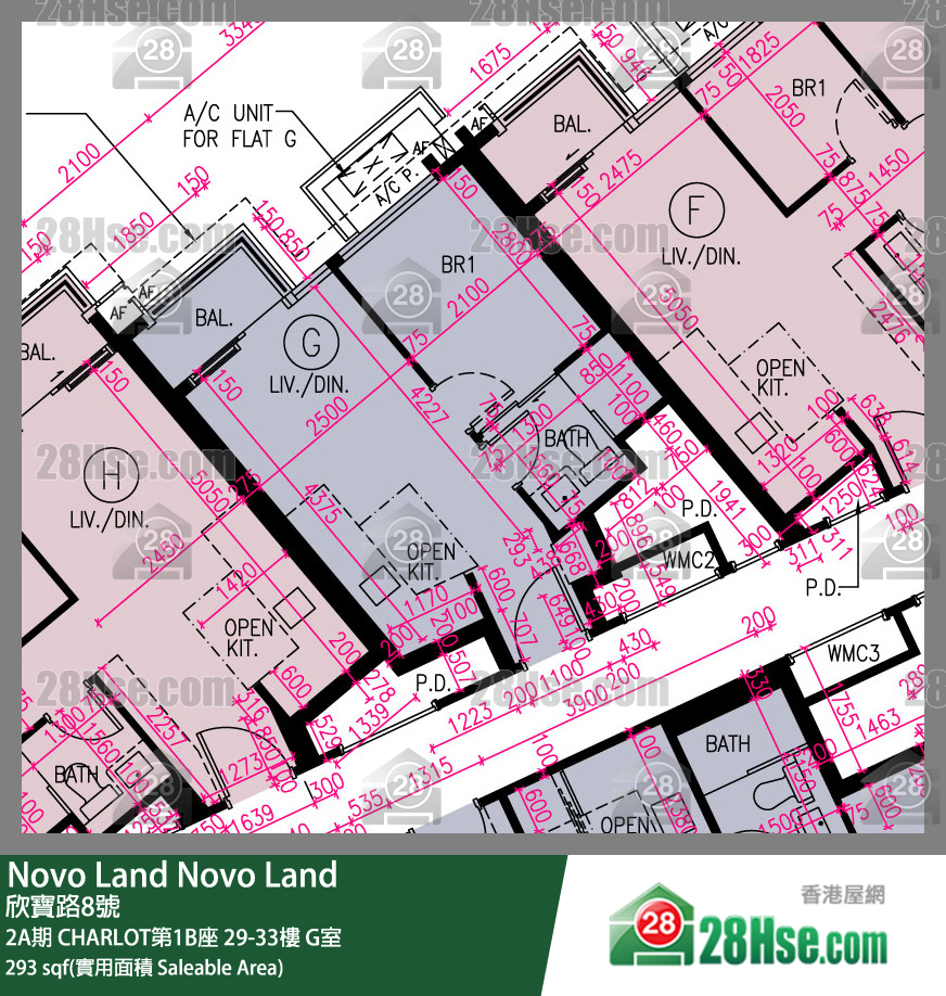 Novo Land 2A期CHARLOT第1B座29楼 G室 平面图