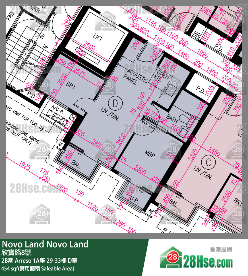 Novo Land, Flat D, 33/F, Arreso Tower 1a FloorPlan