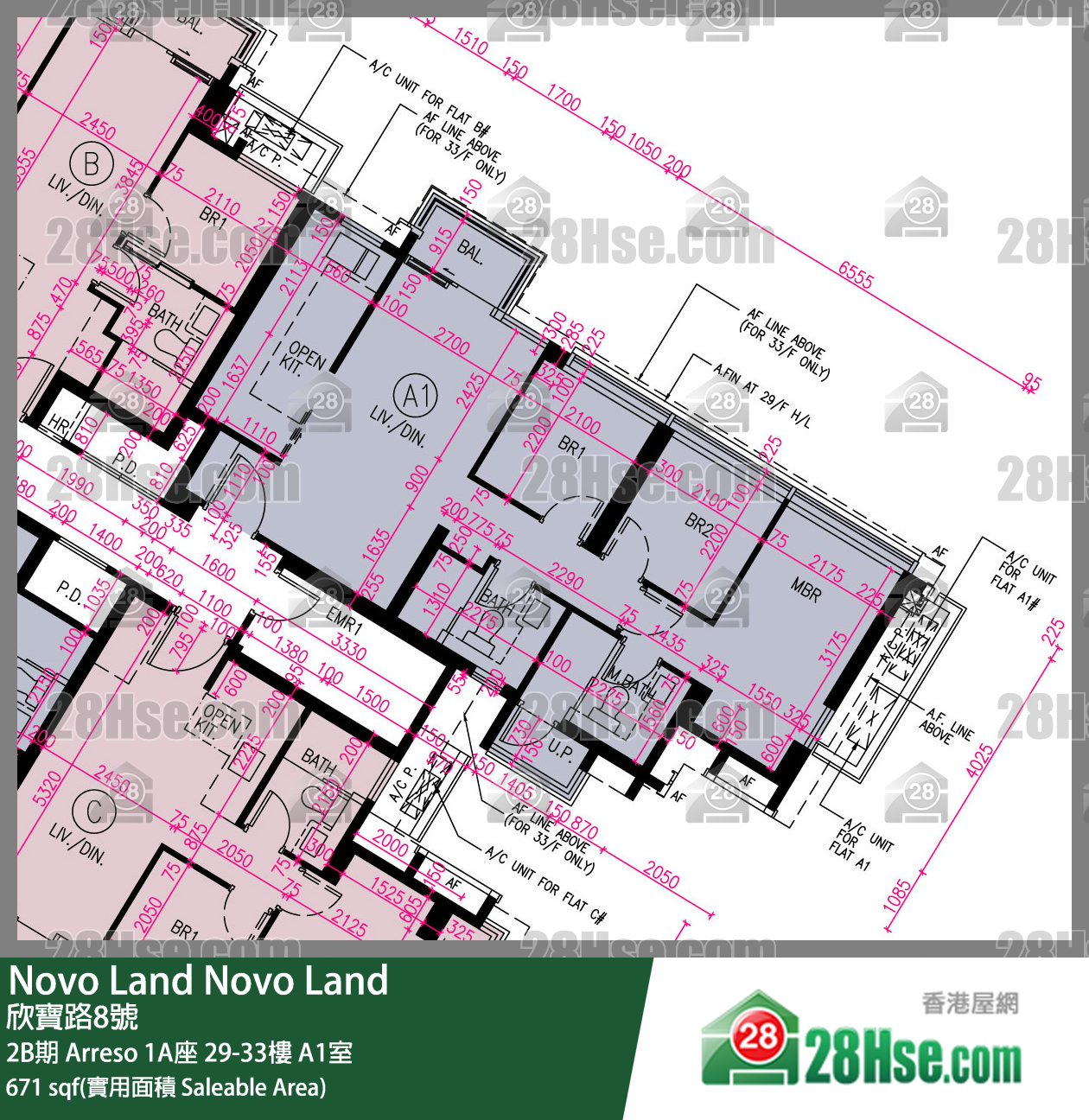 Novo Land, Flat A1, 32/F, Arreso Tower 1a FloorPlan