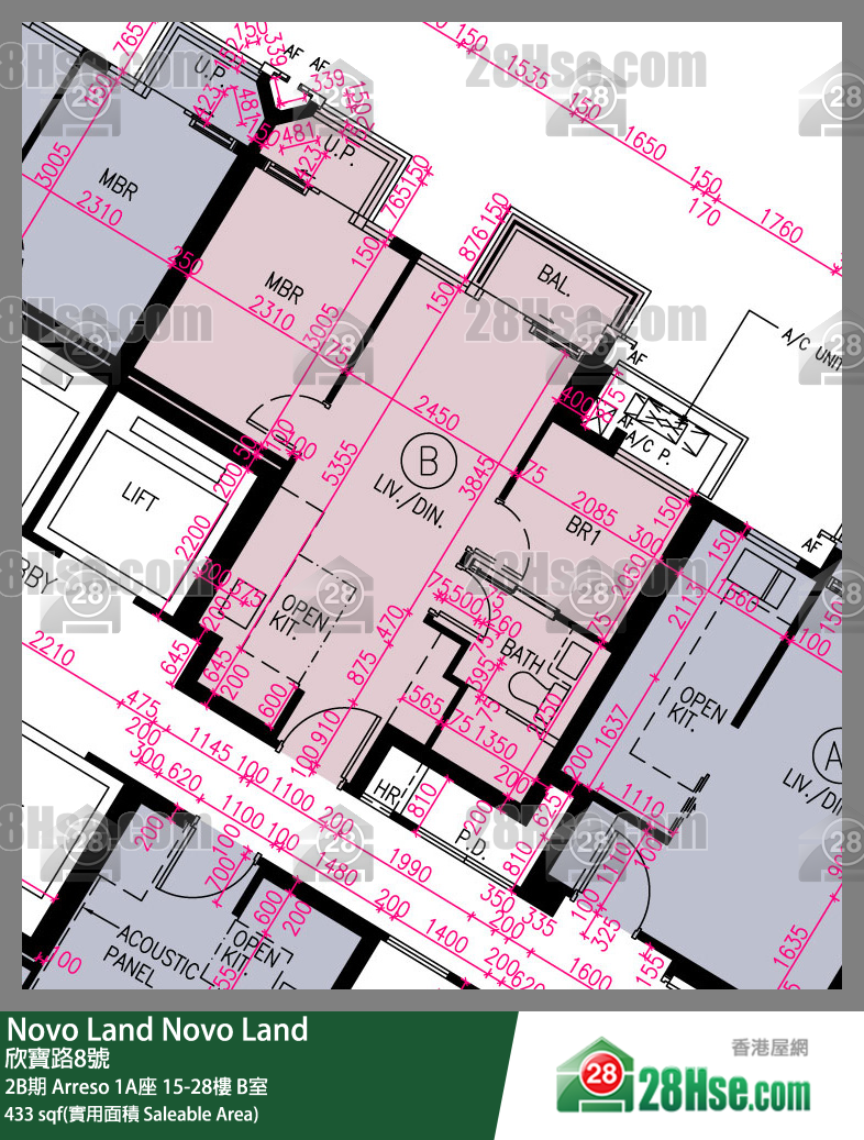 Novo Land, Flat B, 22/F, Arreso Tower 1a FloorPlan