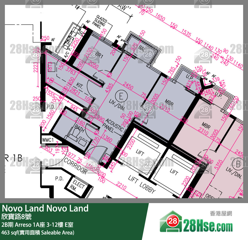 Novo Land, Flat E, 6/F, Arreso Tower 1a FloorPlan