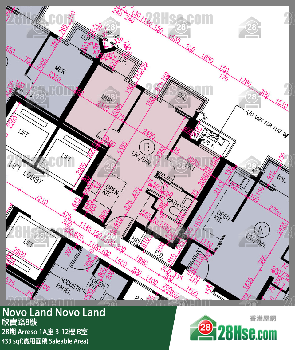 Novo Land, Flat B, 10/F, Arreso Tower 1a FloorPlan