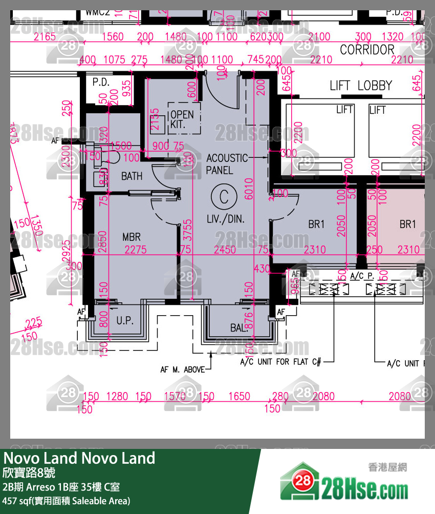 Novo Land, Flat C, 35/F, Arreso Tower 1b FloorPlan