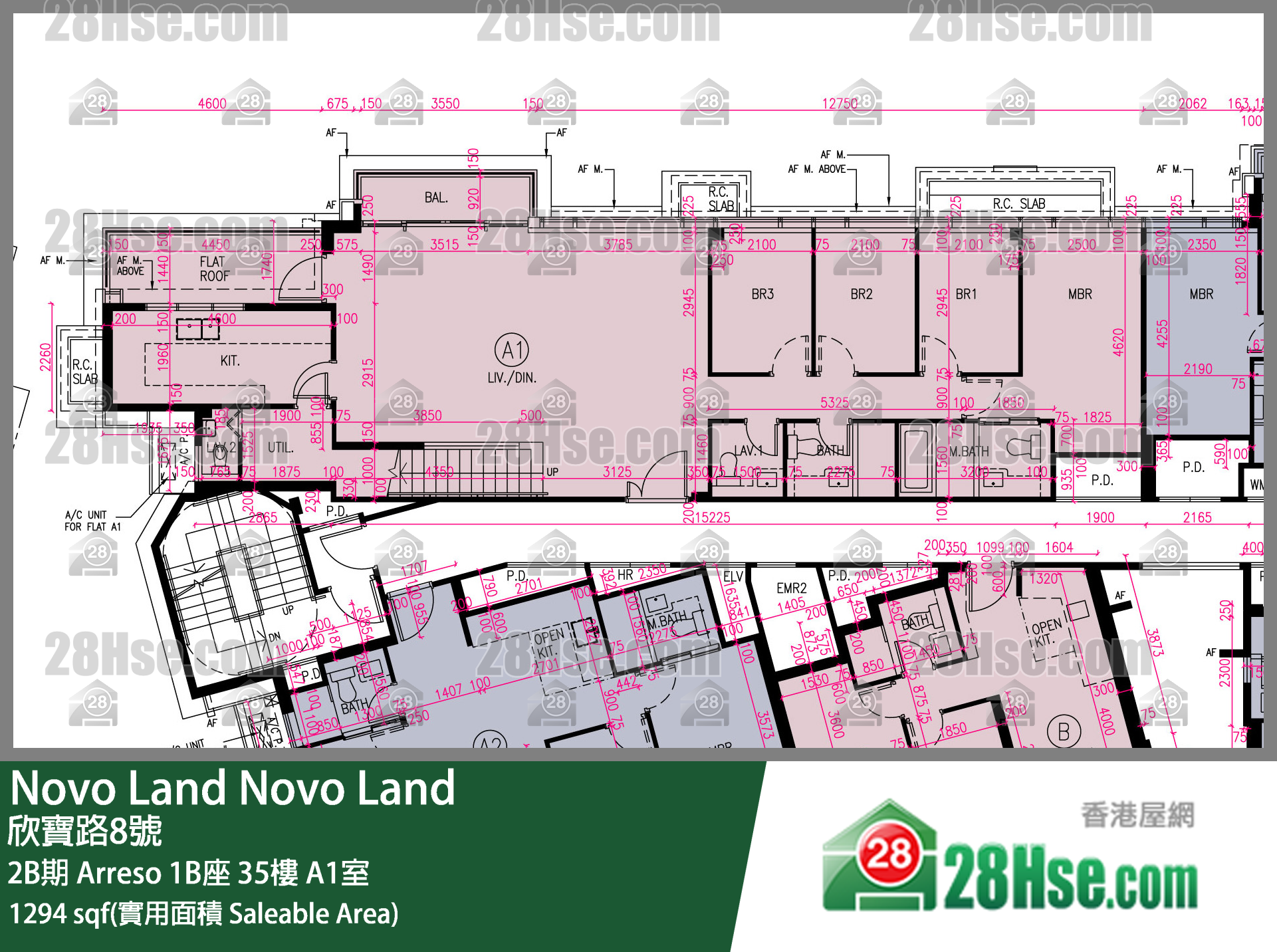 Novo Land,  Flat A1, 35/f, Arreso Tower 1b, Phase 2b FloorPlan