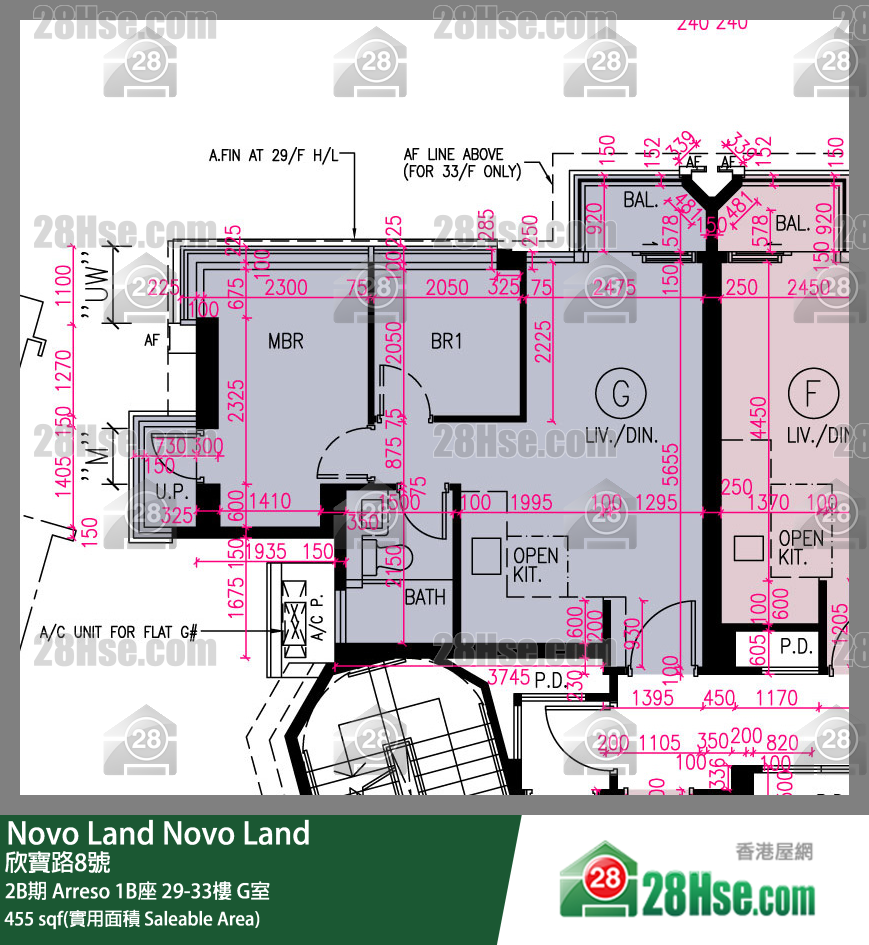 Novo Land, Flat G, 31/F, Arreso Tower 1b FloorPlan