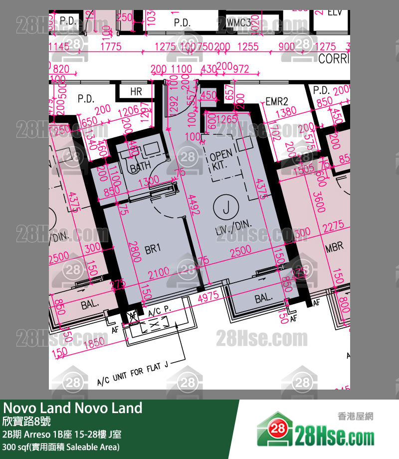 Novo Land, Flat J, 19/F, Arreso Tower 1b FloorPlan