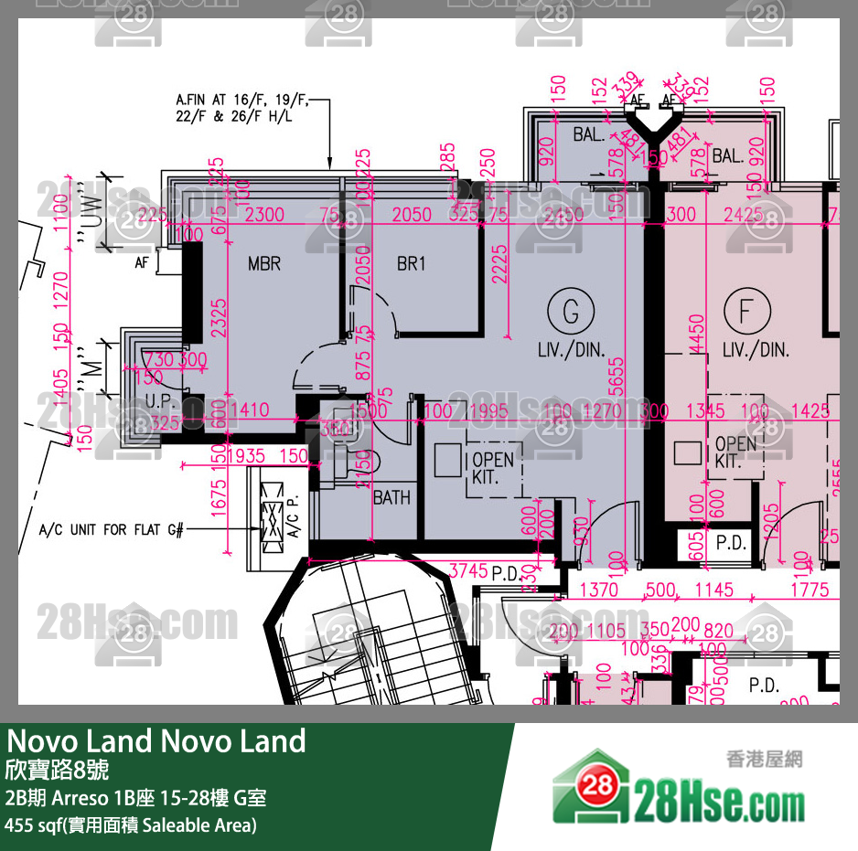 Novo Land, Flat G, 21/F, Arreso Tower 1b FloorPlan