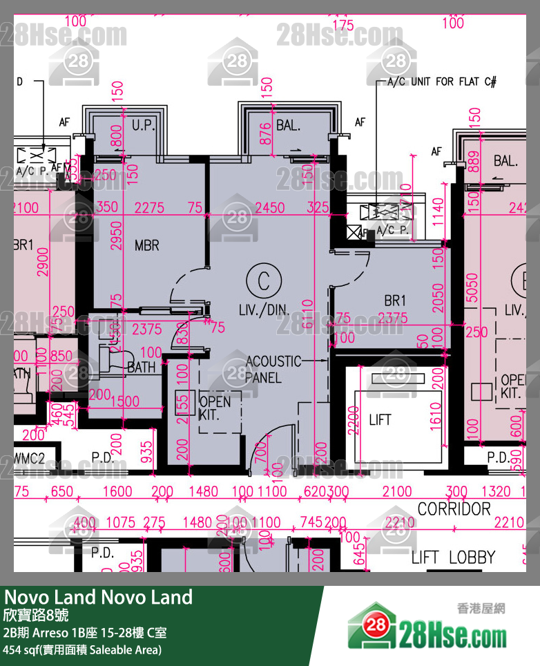 Novo Land, Flat C, 20/F, Arreso Tower 1b FloorPlan