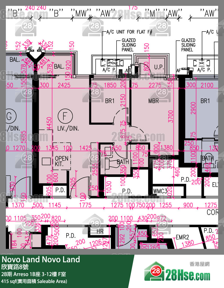 Novo Land, Flat F, 7/F, Arreso Tower 1b FloorPlan