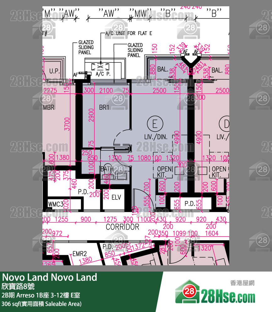Novo Land, Flat E, 12/F, Arreso Tower 1b FloorPlan