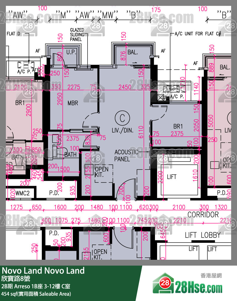 Novo Land, Flat C, 8/F, Arreso Tower 1b FloorPlan