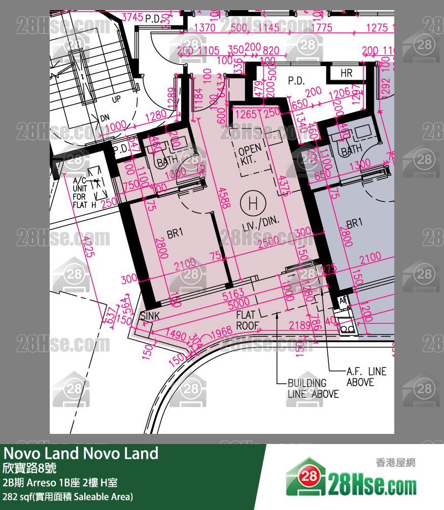 Novo Land, Flat H, 2/F, Arreso Tower 1b FloorPlan