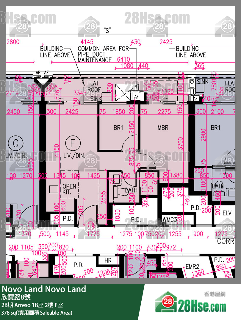 Novo Land 2B期 Arreso 1B座 2楼 F室 平面图