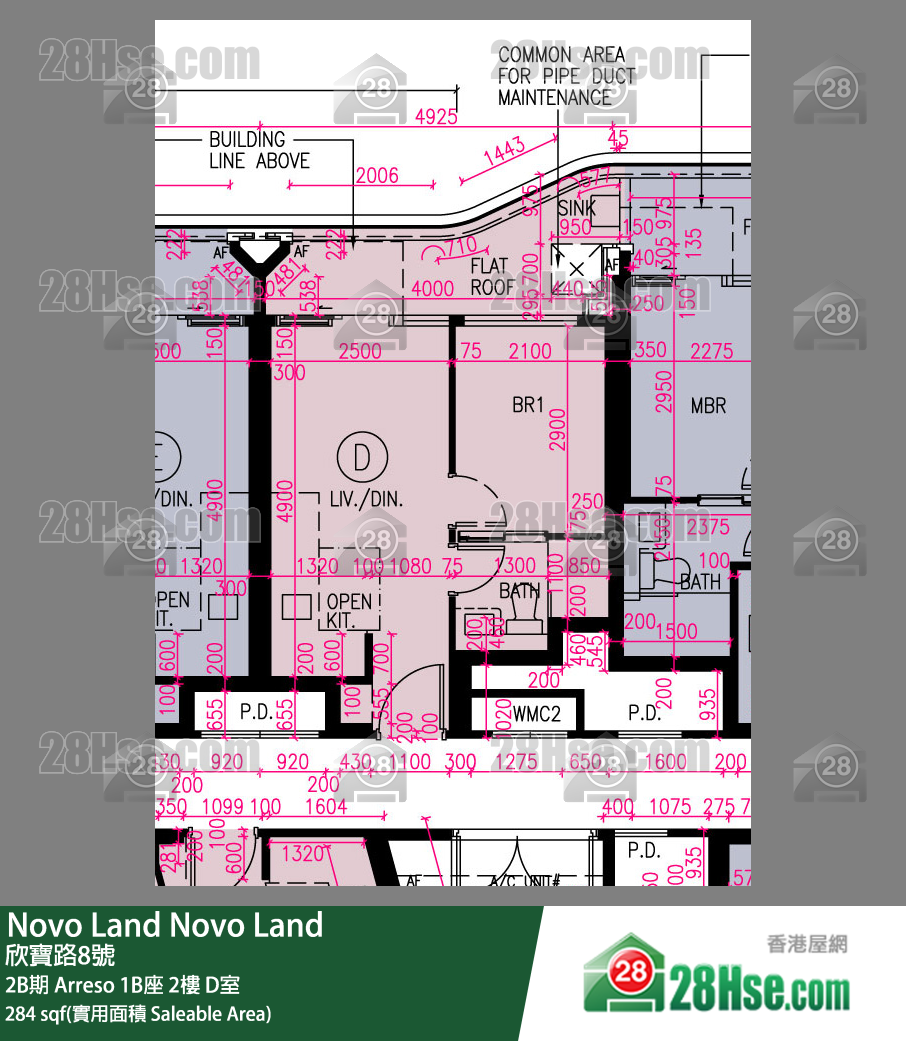Novo Land 2B期 Arreso 1B座 2楼 D室 平面图