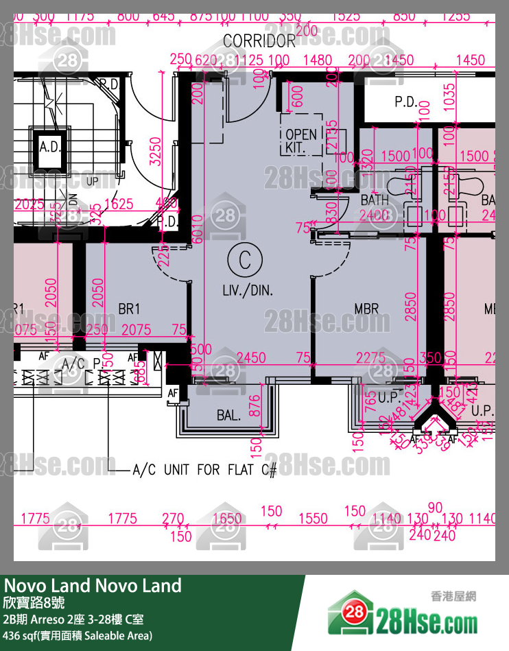 Novo Land 2B期 Arreso 2座 21樓 C室 平面圖