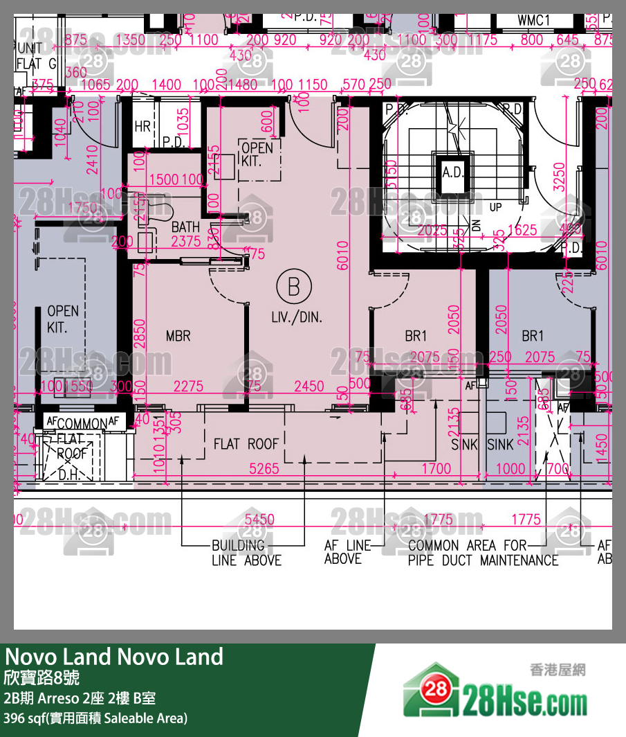 Novo Land 2B期 Arreso 2座 2楼 B室 平面图