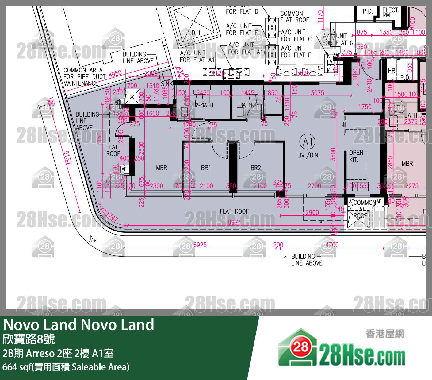 Novo Land 2B期Arreso 2座2楼 A1室 平面图