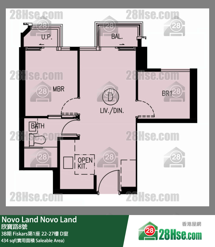 Novo Land, Flat D, 22/F, Fiskars Tower 1 FloorPlan